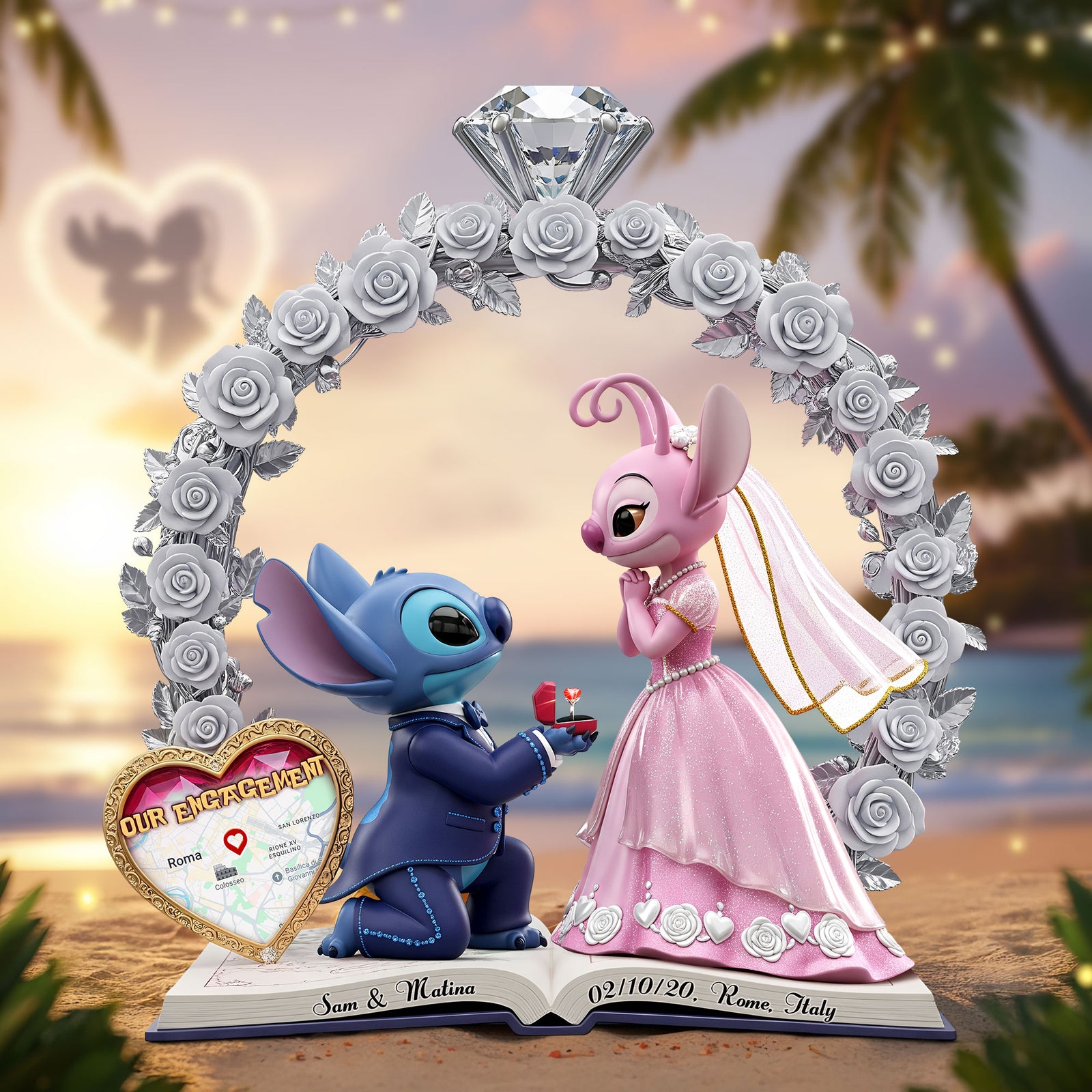 Cute Alien Couple Plaque - Personalized Gifts For Couple 01ohti110725 - Shaped Plaques - GoDuckee