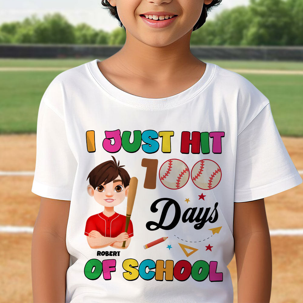 Personalized Gifts For Baseball Kid Shirt 100 Days Of School 02kati040125hg - Shirts - GoDuckee