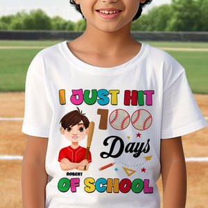 Personalized Gifts For Baseball Kid Shirt 100 Days Of School 02kati040125hg - Shirts - GoDuckee
