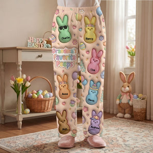Bunny Kids Easter Day Pajama Pants - Personalized Gift For Grandma Pants 02NATI100326 - Pajama Pant - GoDuckee