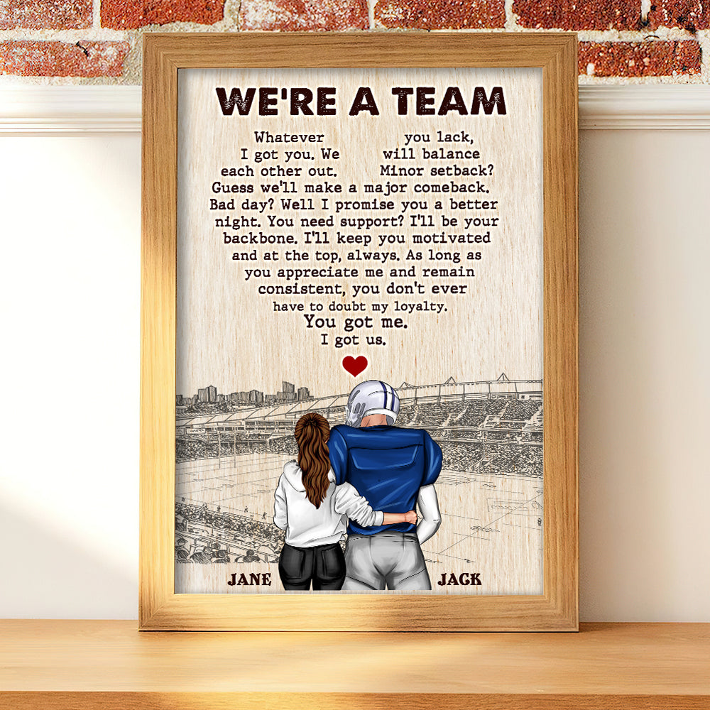 We're A Team Couple Sign V