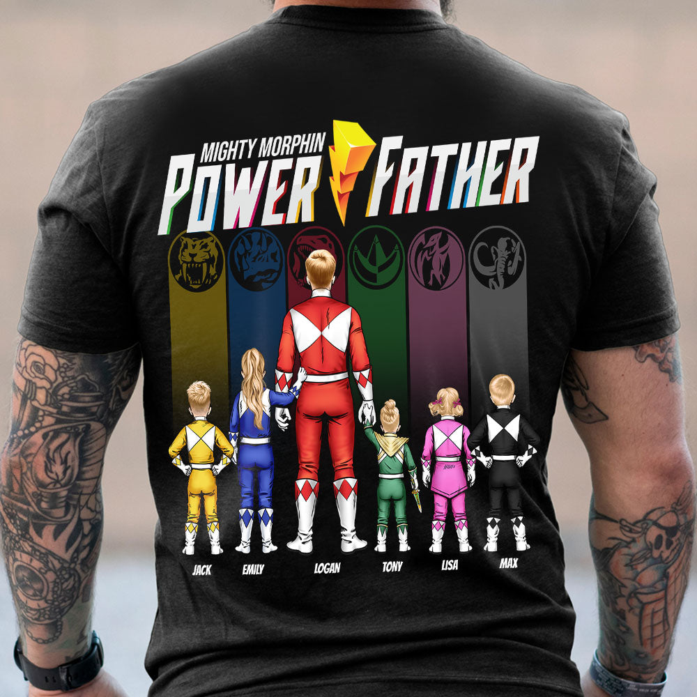 Mighty Morphin Power Father, Personalized Shirt, Gift For Family, 05huti050623hh - GRER2005 - Shirts - GoDuckee