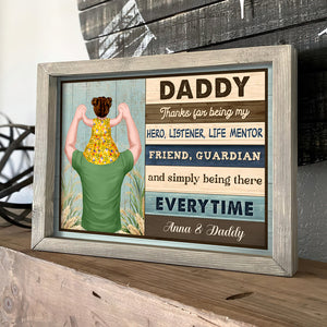 Thanks For Being My Hero Personalized Canvas Print Gift For Dad - Poster & Canvas - GoDuckee
