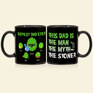 Dopest Dad Ever Personalized Coffee Mug, Black Mug BLM-02dnti050623 - Coffee Mug - GoDuckee