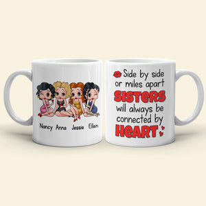 Sisters Will Be Connected By HeartPersonalized Coffee Mug 02NADT270723HH - Coffee Mug - GoDuckee