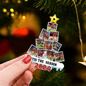 Custom Photo Christmas Gift For American Football Lovers Ornament 02HUTI260924 - Ornament - GoDuckee