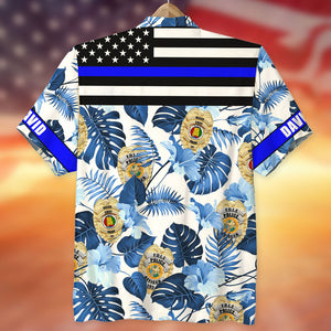 Gift For Policeman, Personalized Hawaiian Shirt, Police Badge Custom Image Hawaiian Shirt, Summer Gift 06BHTI080623 - Hawaiian Shirts - GoDuckee