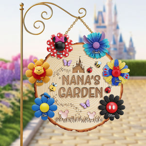 Cartoon Flower Garden Wood Sign - Personalized Gifts For Grandma 03ohti110625 - Wood Sign - GoDuckee