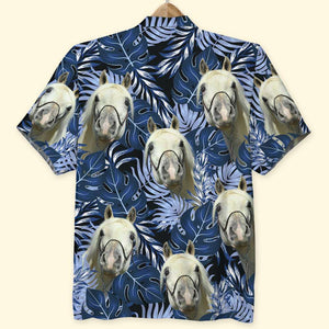 Gift For Horses Lover, Personalized Hawaiian Shirt, Custom Photo Hawaiian Shirt - Hawaiian Shirts - GoDuckee