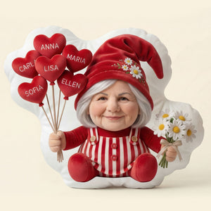 Gnome Grandma Custom Shape Pillow - Custom Photo Gifts For Grandmas 01nati010426 - Pillow - GoDuckee