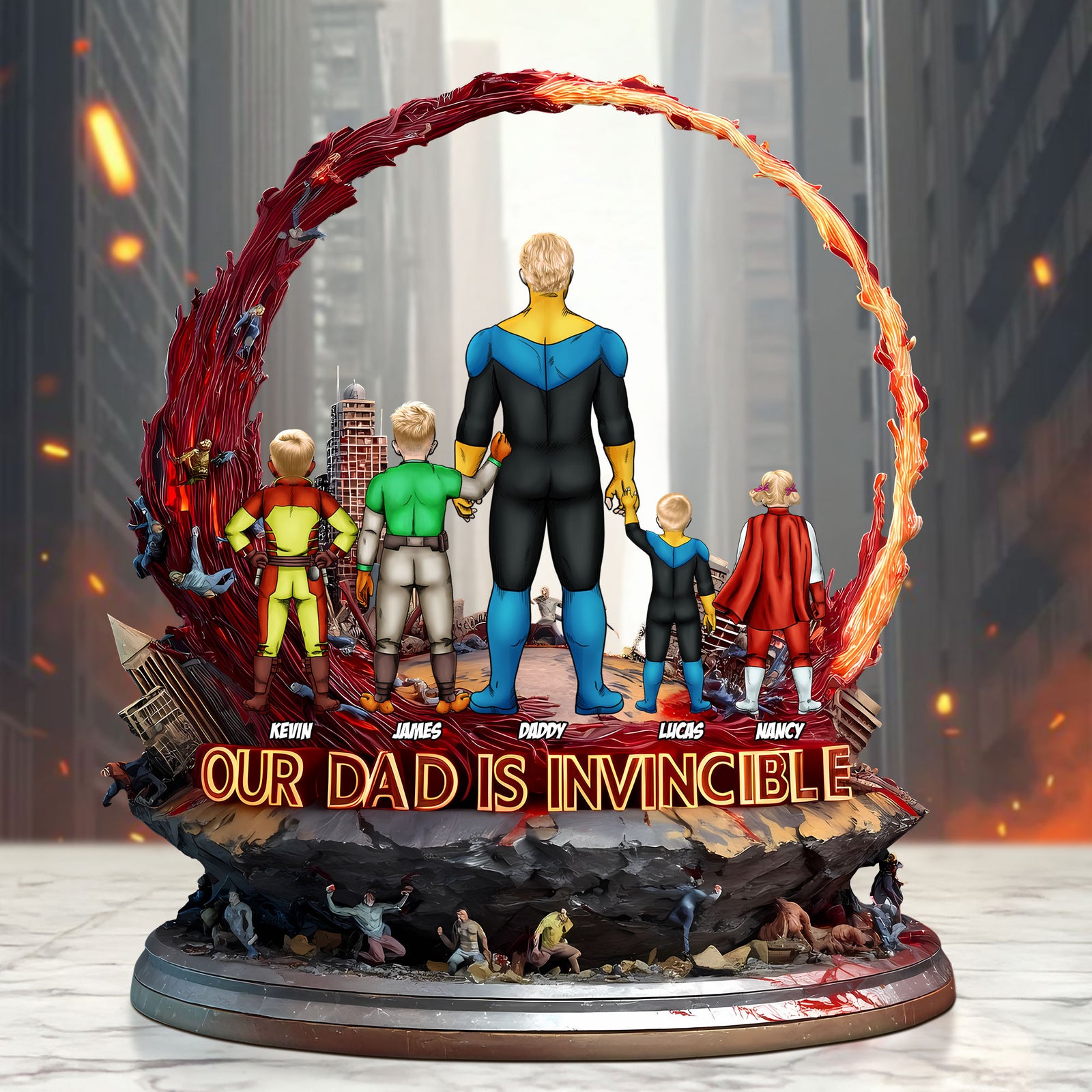 Super Dad Plaque - Personalized Gifts For Dad 05tgti140525hg - Shaped Plaques - GoDuckee
