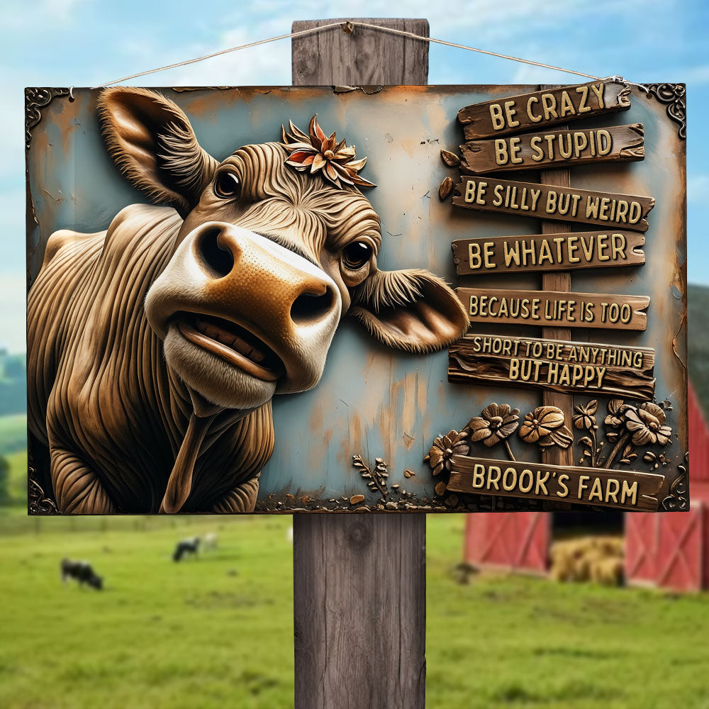 Happy Farm Metal Sign - Personalized Gifts For Farmer 01QHTI210525 - Metal Signs - GoDuckee