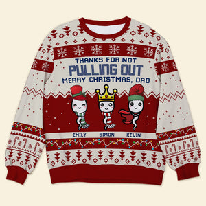 Thanks For Not Swallowing Us, Knitted Ugly Sweater, Gifts For Parents - AOP Products - GoDuckee