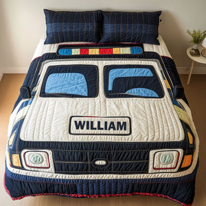 Police Car Quilt Bedding Set - Personalized Gifts For Police Officer 01tgti120725 - Blanket - GoDuckee