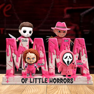 Personalized Gifts For Mom Plaque Mama Of Little Horrors 01qhti120425 - Shaped Plaques - GoDuckee