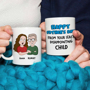 Happy Father's Day From Dad's Least Disappointing Child Personalized Coffee Mug - Coffee Mug - GoDuckee