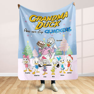 Personalized Christmas Gifts For Grandma Blanket, Grandma Duck 04kati011024 - Blanket - GoDuckee