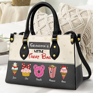 Personalized Gifts For Grandma Leather Bag, Cute Little Treat Bag 02qhti120724 - Leather Bag - GoDuckee