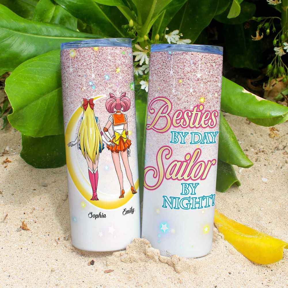 Personalized Gifts For Bestie Tumbler Besties By Day 02KATI2202HH - Tumbler Cup - GoDuckee