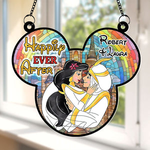 Personalized Gifts For Couple Suncatcher Window Hanging Ornament 01xqti120624 - Ornament - GoDuckee