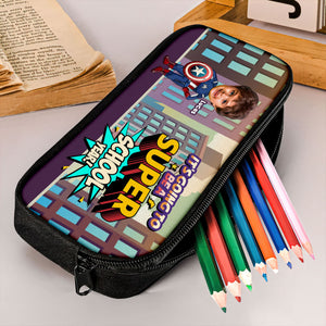 Custom Photo Gifts For Kids Pencil Case, Kid In Superhero Costume 02nati190724 - Pencil Case - GoDuckee