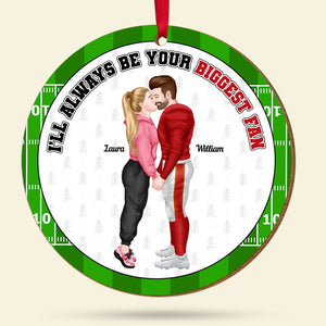 I'll Always Be Your Biggest Fan Shape Wood Ornament Couple 01qhti111123pa - Ornament - GoDuckee