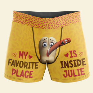 Personalized Gifts For Couples Boxers My Favorite Place Is 03OHTI220124 - Boxers & Briefs - GoDuckee