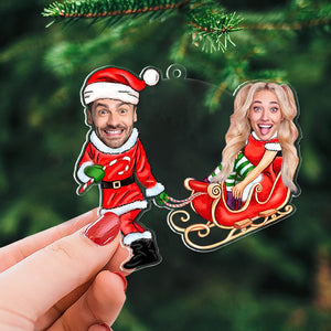 Custom Photo Gifts For Couple Christmas Ornament 02nati280924 - Ornament - GoDuckee