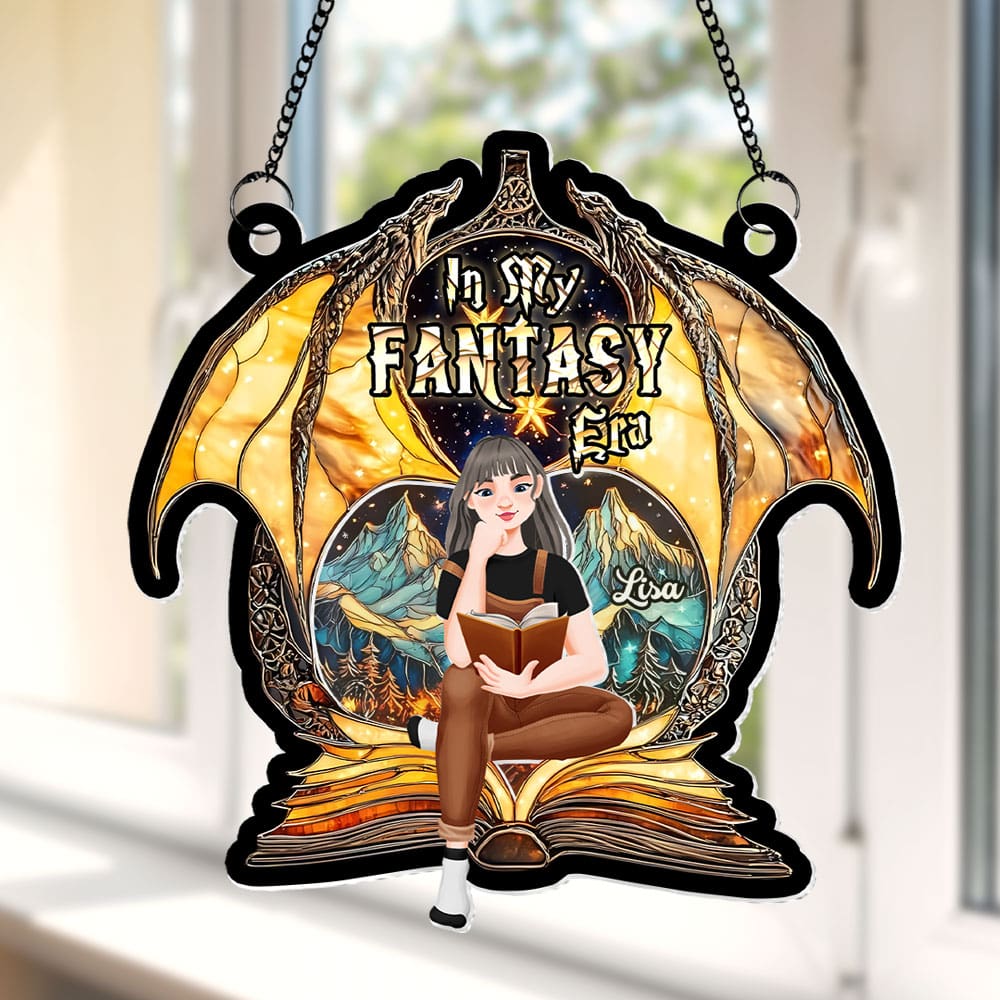 Personalized Gifts For Book Lover Suncatcher Ornament Fantasy Book 012xqti060125pa - Ornament - GoDuckee