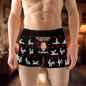 Personalized Gift For Men & Women Boxer My Favourite Thing - Boxer Briefs - GoDuckee