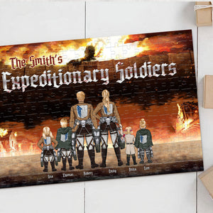 Personalized Gifts For Family Jigsaw Puzzle Expeditionary Soldiers 03HTTI180124HH - Jigsaw Puzzles - GoDuckee