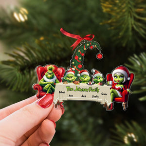 Merry Christmas Custom Family Ornament / Personalized Christmas