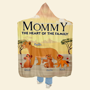 Personalized Gifts For Mom Wearable Blanket Hoodie Mommy The Heart Of The Family 04OHTI020324 - Blankets - GoDuckee