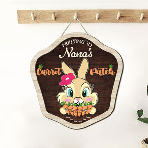 Personalized Gifts For Grandma Wood Sign Welcome To Nana's Carrot Patch 05KATI160224 - Wood Signs - GoDuckee