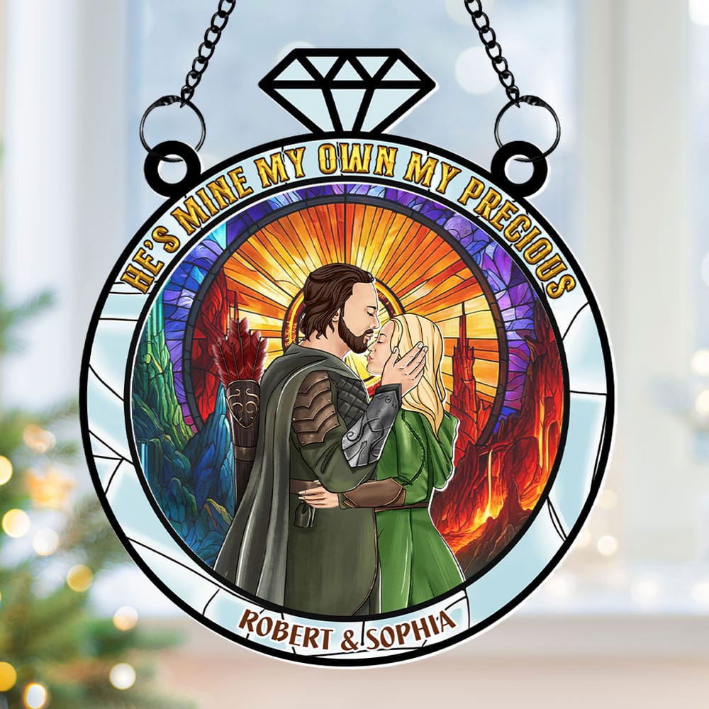 Personalized Gifts For Couple Suncatcher Ornament 01tgti170924 - Ornament - GoDuckee