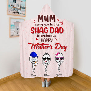 Personalized Gifts For Mother Wearable Blanket Hoodie Happy Mother's Day - Blankets - GoDuckee