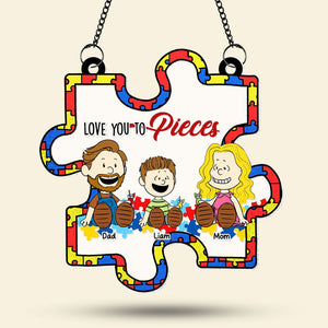 Personalized Gifts For Autism Family Suncatcher Ornament 01kati240225pa - Ornament - GoDuckee