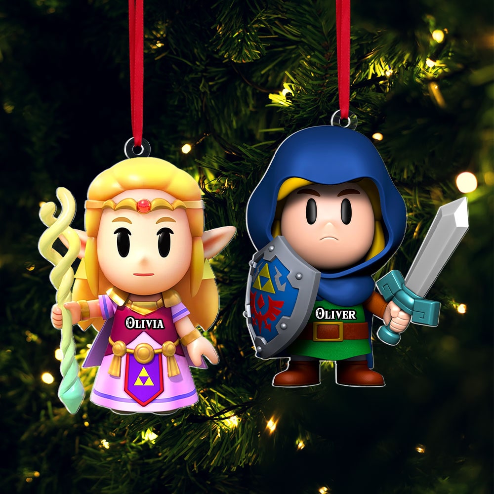 Personalized Christmas Gifts For Gamer Couple Ornament 04kati280924 - Ornament - GoDuckee