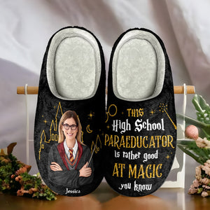 Personalized Gifts For Teachers Home Slippers Teacher is Rather Good 01HTTI180124TM - Shoes - GoDuckee