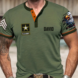 Personalized Gifts For Veteran Button Men's Short Sleeves 01toti010724 - Shirts - GoDuckee