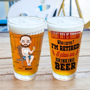 Personalized Gifts For Retired Beer Glass I'm Retired, I Plan On Drinking Beer - Drinkware - GoDuckee