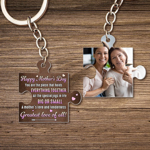 Custom Photo Gifts For Mother Keychain A mother's love and Tenderness Greatest Love Of All - Keychains - GoDuckee