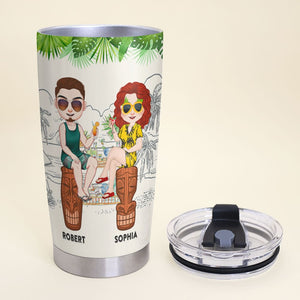 This Is Us A Little Bit Crazy - Personalized Tumbler - Gift For Couple - Tumbler Cup - GoDuckee