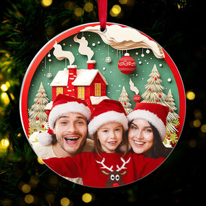 Custom Photo Gifts For Family Ornament First Christmas 05xqti110924 - Ornament - GoDuckee