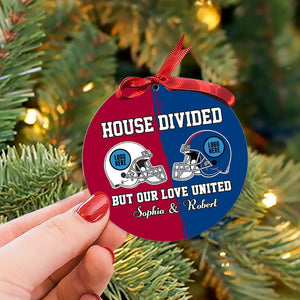 Personalized Gifts For American Football Lovers Couple Christmas Ornament 03huti111023 - Ornament - GoDuckee