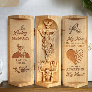 Custom Photo Gifts For Heaven Mom Openable Wooden Cylinder Sculpture 06xqti311224 - Wooden Cylinder Sculpture - GoDuckee
