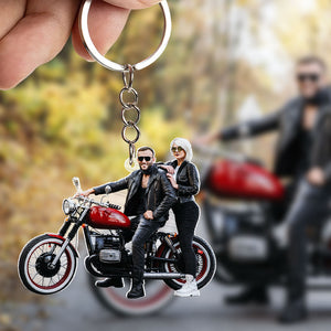 Custom Biker Photo Keychain, Gift For Biker 07HUTI220623 - Keychains - GoDuckee