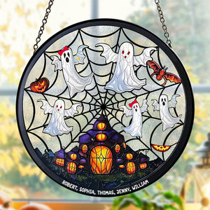 Personalized Gifts for Family Stained Glass Boo Family Halloween 02toti230824 - Ornament - GoDuckee