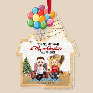 You Are My Home & My Adventure, Couple Gift, Personalized Acrylic Ornament, Movie Couple Ornament, Christmas Gift 02HTTI210823HH - Ornament - GoDuckee