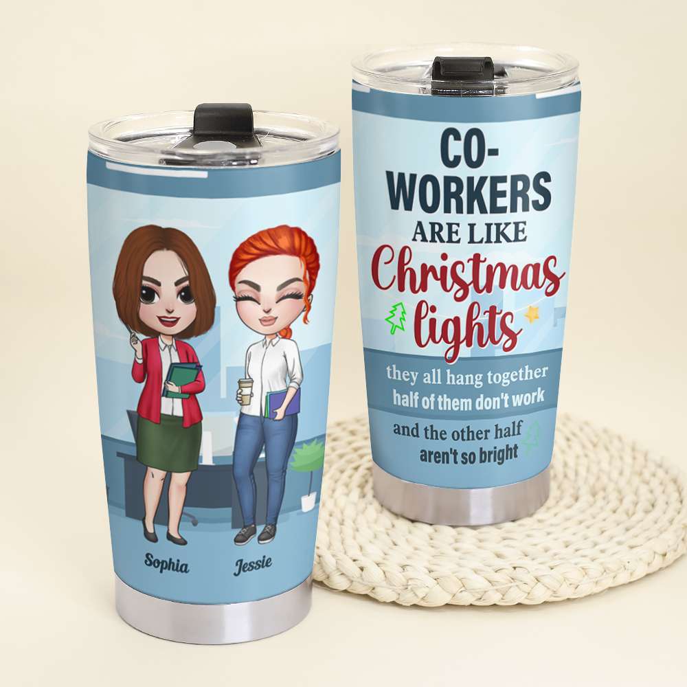 Best Co-Workers, Coworkers Are Like Warm Flames, Personalized Tumbler, Gifts For Co-Workers - Tumbler Cup - GoDuckee